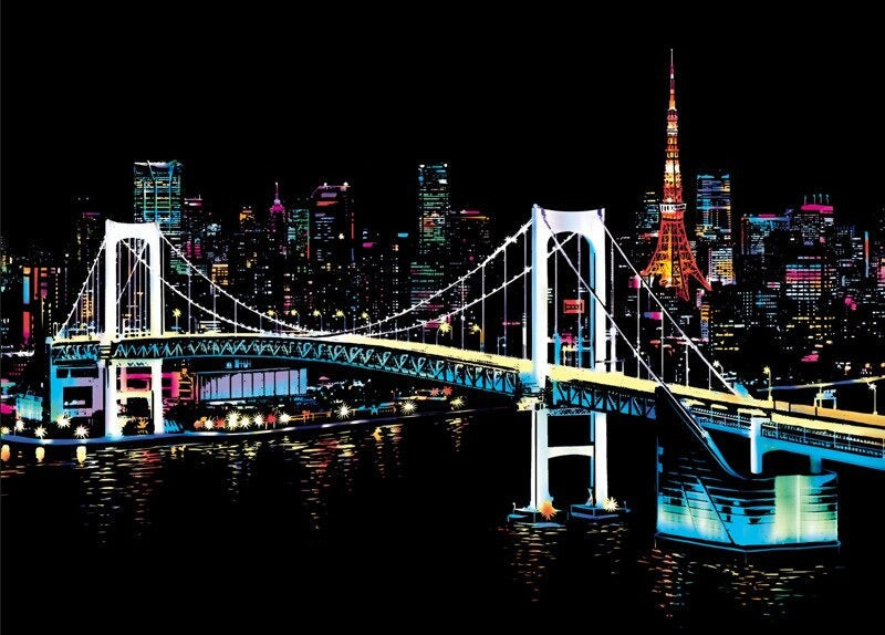 Scratch Painting  - Cities of the world 40,5x28,5 CM