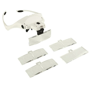 Gafas de aumento para manualidades. 5 lentes intercambiables 1x, 1,5x, 2x, 2,5x, 3,5x