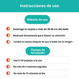 Tarjetas sensoriales visuales para el desarrollo del cerebro del bebé